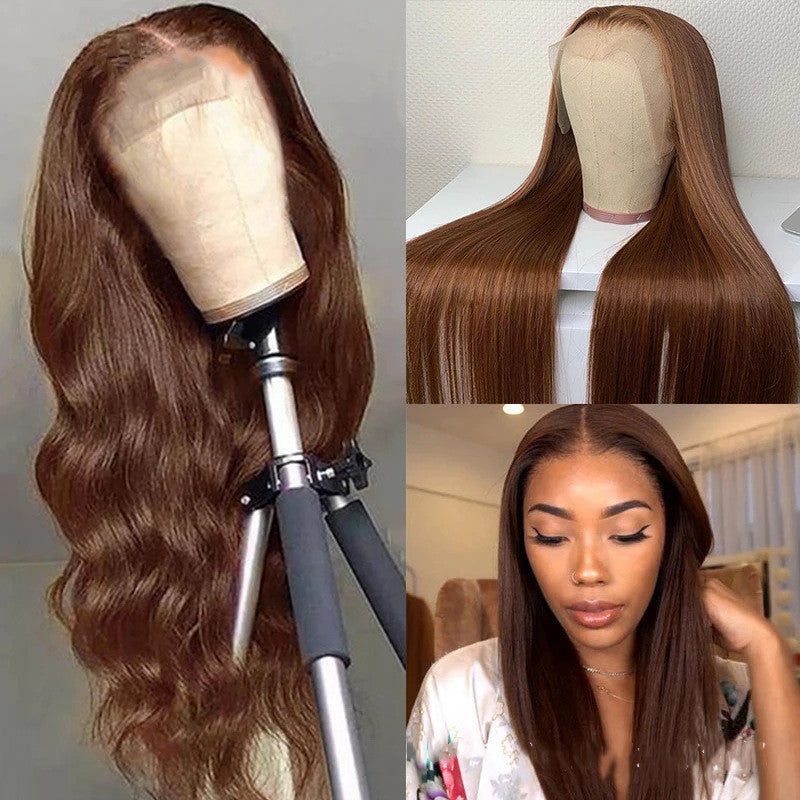 Perruque en Cheveux Humains Brun
