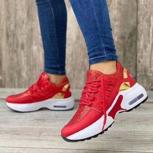 Baskets Casual à Talon Wedge pour Femmes
