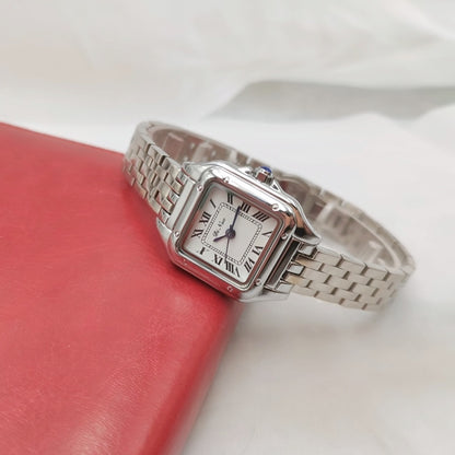Montre Quartz à Bracelet en Acier Simple Fashion Square