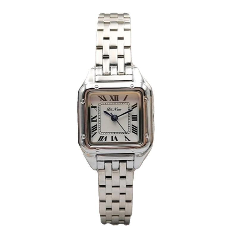 Montre Quartz à Bracelet en Acier Simple Fashion Square