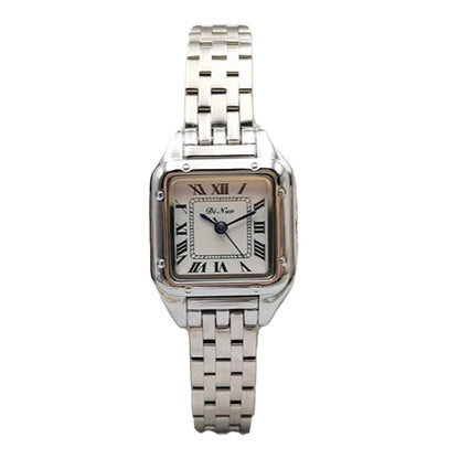 Montre Quartz à Bracelet en Acier Simple Fashion Square
