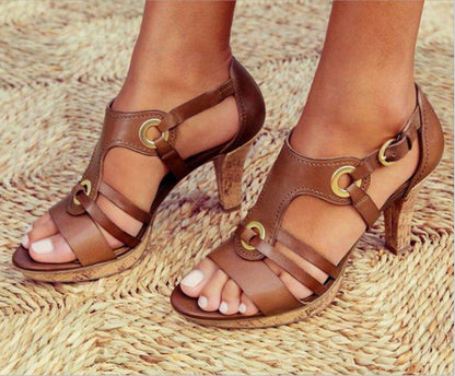 "Sandales pour Femmes à Bout Ouvert avec Sac de Couleur Unie" .